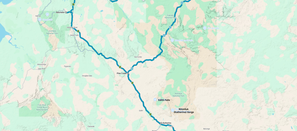 Route rondreis Darwin