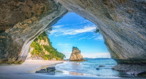 Cathedral Cove grot op het Coromandel schiereiland