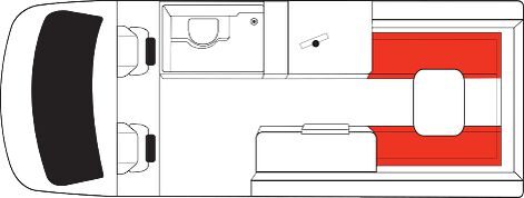 Mighty Deuce Nieuw-Zeeland floorplan dag zonder stoel voorin