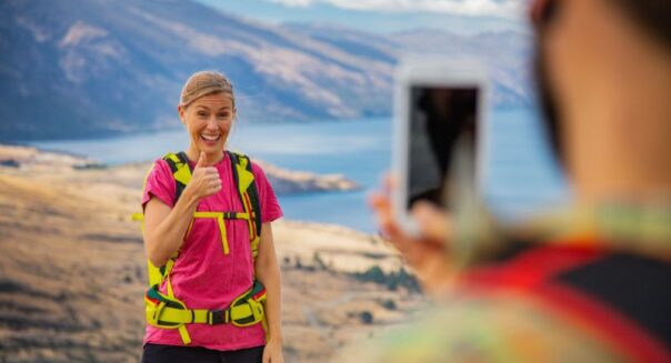 Queenstown foto maken met mobiel