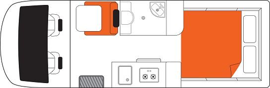 Apollo Euro Tourer floorplan nacht Nieuw-Zeeland