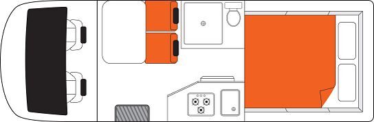 Apollo Euro Tourer Australië floorplan nacht