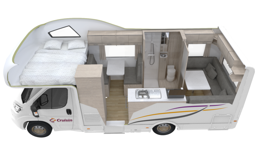 Cutaway overdag van de Cruisin' Adventurer