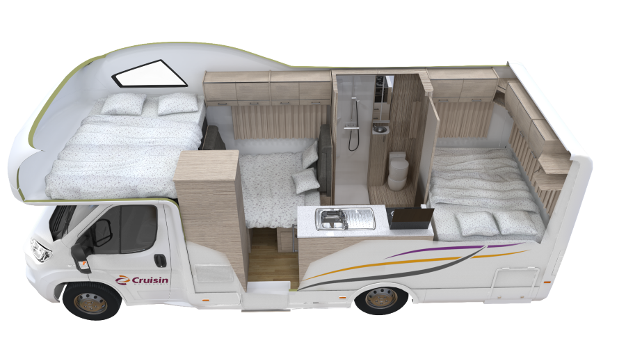 Cutaway s'nachts van de Cruisin' Discovery