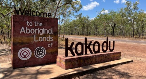 Toegangsbord voor Kakadu National Park in de Top End