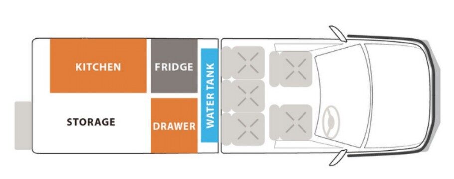 RedSands 4WD 2 daktenten plattegrond dag