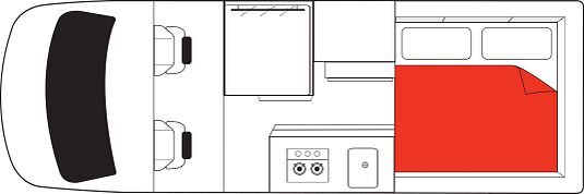 Floorplan layout 1 nacht Mighty Highball