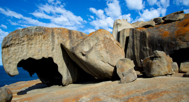 De Remarkable Rocks op Kangaroo Island in South Australia