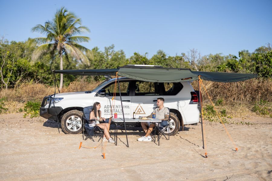 Adventure Rentals Toyota Prado 4WD camper luifel